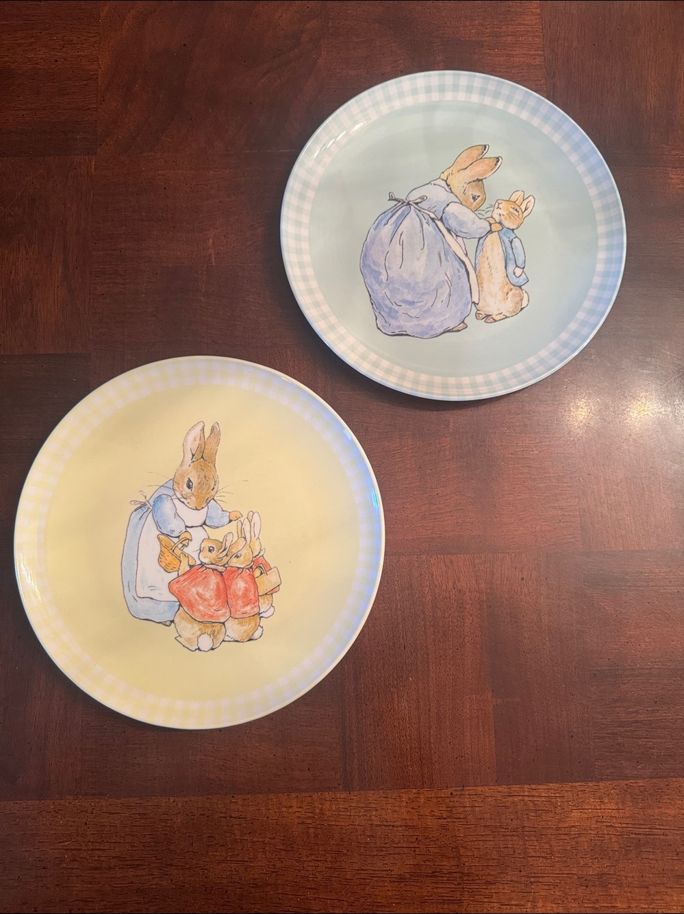 Peter Rabbit Pottery Barn Kids Set of 2 Melamine Dishes